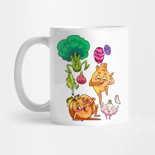 Vegetables Cartoon Funny Mug